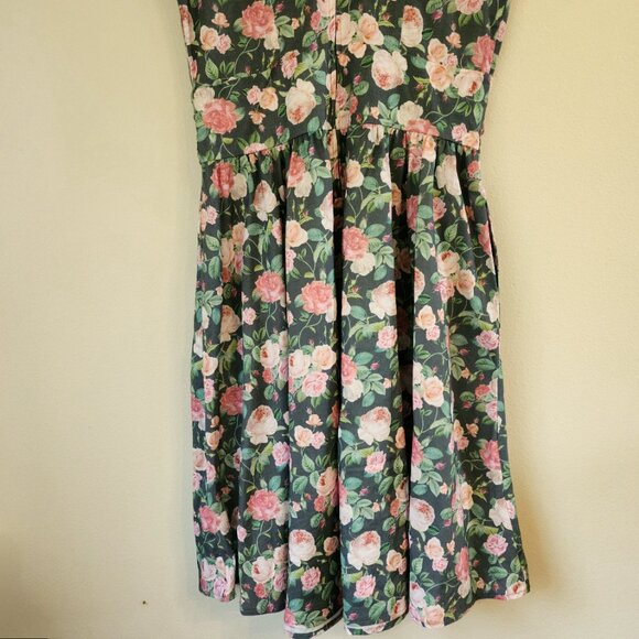 Retrolicious Womens Greta Dress Size XL Multicolor Floral V-Neck Retro Modcloth - Picture 15 of 15